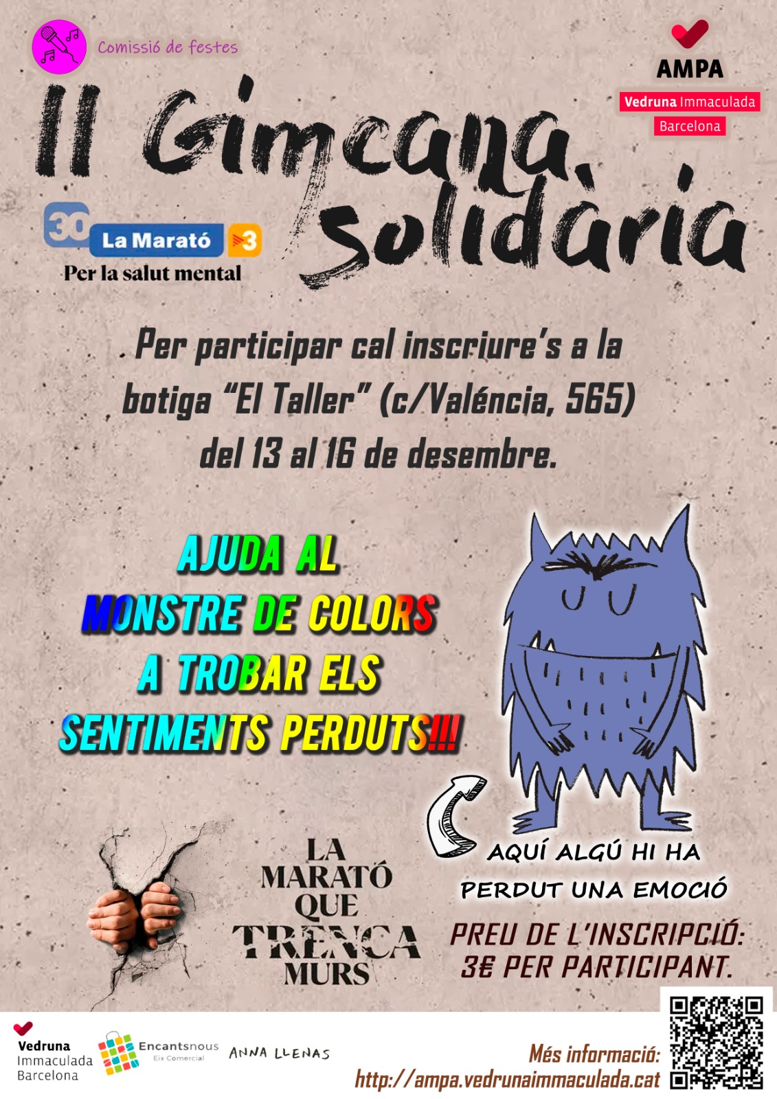 Gincana solidaria AMPA Vedruna Inmaculada - Encantsnous - El Maratón
